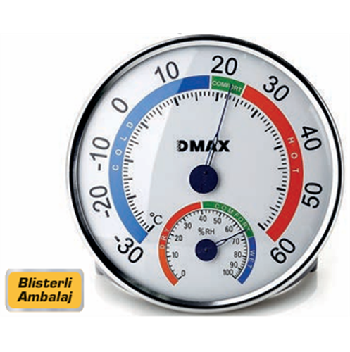 DMAX ANALOG TERMOMETRE ISI VE NEM ÖLÇER OZS-1940